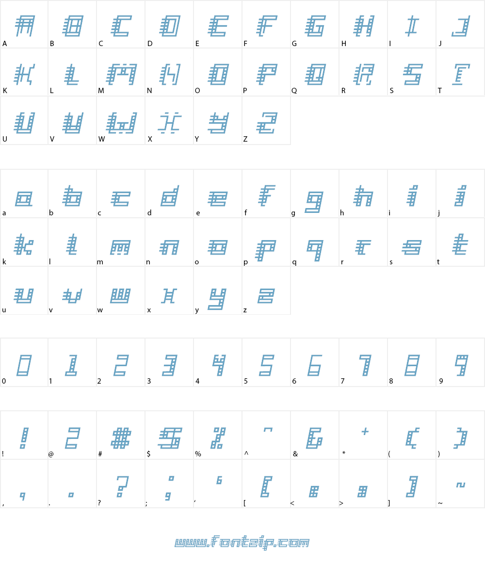 Gridli Font Character